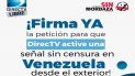 La campaña organizada por la ONG Un Mundo Sin Mordaza pide a la empresa estadounidense AT&T la activación de una señal de DirecTV desde el exterior para Venezuela. La campaña organizada por la ONG Un Mundo Sin Mordaza pide a la empresa estadounidense AT&T la activación de una señal de DirecTV desde el exterior para Venezuela.