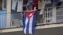 Vista de una bandera desde un balcón de La Habana, Cuba, en mayo de 2020. Vista de una bandera desde un balcón de La Habana, Cuba, en mayo de 2020.