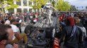 Escena de una manifestación de protesta por la muerte de George Floyd en Salt Lake City, EEUU, el 30 de mayo del 2020. Escena de una manifestación de protesta por la muerte de George Floyd en Salt Lake City, EEUU, el 30 de mayo del 2020.