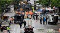 Agentes de la policía y trabajadores de la ciudad de Seattle llenan una calle que había estado ocupada por manifestantes, el miércoles 1 de julio de 2020. Agentes de la policía y trabajadores de la ciudad de Seattle llenan una calle que había estado ocupada por manifestantes, el miércoles 1 de julio de 2020.