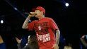 En esta fotografía del 15 de febrero de 2014 el cantante Vanilla Ice durante su presentación en la competencia de habilidades en el juego de estrellas de la NBA en Nueva Orleans. En esta fotografía del 15 de febrero de 2014 el cantante Vanilla Ice durante su presentación en la competencia de habilidades en el juego de estrellas de la NBA en Nueva Orleans.