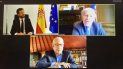 El secretario general de la OEA, Luis Almagro (cuadro superior derecho), junto al político español Pablo Casado (izq.) y el expresidente colombiano Andrés Pastrana. El secretario general de la OEA, Luis Almagro (cuadro superior derecho), junto al político español Pablo Casado (izq.) y el expresidente colombiano Andrés Pastrana.