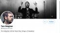 Captura de pantalla de la cuenta oficial en Twitter de Tom Meighan, ahora exvocalista de la banda de rock británica Kasabian. Captura de pantalla de la cuenta oficial en Twitter de Tom Meighan, ahora exvocalista de la banda de rock británica Kasabian.