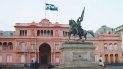 Vista parcial de la sede del Gobierno argentino, frente a Plaza de Mayo. Vista parcial de la sede del Gobierno argentino, frente a Plaza de Mayo.