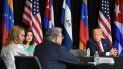 El presidente Donald Trump, reunidos con representantes del exilio en Doral, Florida, el 10 de julio de 2020. El presidente Donald Trump, reunidos con representantes del exilio en Doral, Florida, el 10 de julio de 2020.