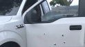 El jefe de la Policía de Miami-Dade, Freddy Ramírez, publicó en Twitter la foto de uno de los vehículos impactados. El jefe de la Policía de Miami-Dade, Freddy Ramírez, publicó en Twitter la foto de uno de los vehículos impactados.