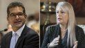 Esta combinación de dos fotos muestra a Pedro Pierluisi y Wanda Vázquez, en San Juan, Puerto Rico. El secretario de Estado y la gobernadora compiten en la primarias del domingo 9 de agosto del 2020, en la isla. Esta combinación de dos fotos muestra a Pedro Pierluisi y Wanda Vázquez, en San Juan, Puerto Rico. El secretario de Estado y la gobernadora compiten en la primarias del domingo 9 de agosto del 2020, en la isla.