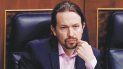 Iglesias escucha alocución durante pleno Congreso español. Iglesias escucha alocución durante pleno Congreso español.