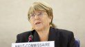 La Alta Comisionada de las Naciones Unidas para los Derechos Humanos, Michelle Bachelet, asiste a la apertura de la 42ª sesión del Consejo de Derechos Humanos en la sede europea de las Naciones Unidas en Ginebra, Suiza, el lunes 9 de septiembre de 2019. La Alta Comisionada de las Naciones Unidas para los Derechos Humanos, Michelle Bachelet, asiste a la apertura de la 42ª sesión del Consejo de Derechos Humanos en la sede europea de las Naciones Unidas en Ginebra, Suiza, el lunes 9 de septiembre de 2019.