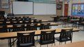 Vista parcial de un aula vacía en una escuela pública en Miami-Dade, durante la pandemia de coronavirus. Vista parcial de un aula vacía en una escuela pública en Miami-Dade, durante la pandemia de coronavirus.