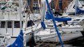 Esta fotografía del jueves 17 de septiembre de 2020 muestra diversas embarcaciones dañadas en una marina en Pensacola, Florida, tras el paso del huracán Sally. Esta fotografía del jueves 17 de septiembre de 2020 muestra diversas embarcaciones dañadas en una marina en Pensacola, Florida, tras el paso del huracán Sally.