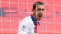 El mediocampista argentino del Paris Saint-Germain, Angel Di Maria, reacciona durante un partido de fútbol en el estadio Allianz Riviera en Niza, Francia, el 20 de septiembre de 2020. El mediocampista argentino del Paris Saint-Germain, Angel Di Maria, reacciona durante un partido de fútbol en el estadio Allianz Riviera en Niza, Francia, el 20 de septiembre de 2020.