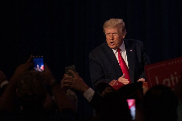 El presidente Donald Trump durante su visita al sur de Florida, el 25 de septiembre de 2020.