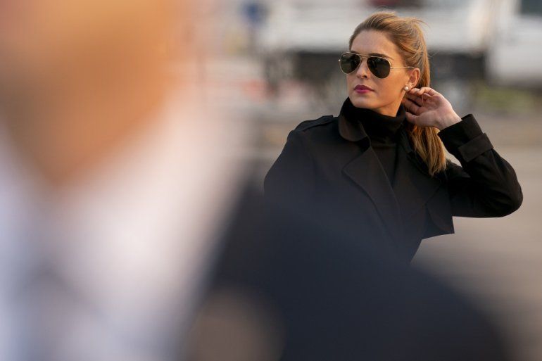 Hope Hicks, consejera del presidente Donald Trump, a su llegada al Aeropuerto Internacional de Reno-Tahoe, en Reno, Nevada, el sábado 12 de septiembre de 2020.