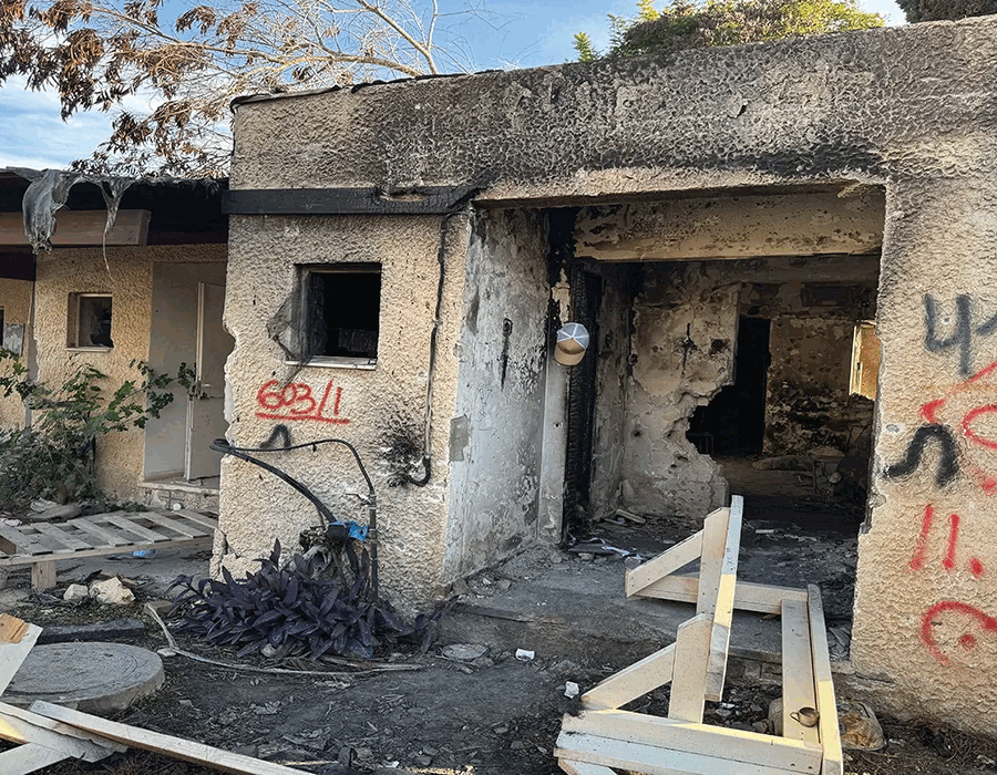 Collage de imágenes tomadas en Israel semanas después del ataque de Hamás.&nbsp; 