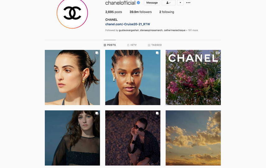 Chanel realiza su primer desfile virtual mostrando su nueva colecci&oacute;n a trav&eacute;s de su perfil en Instagram @chanelofficial&nbsp;