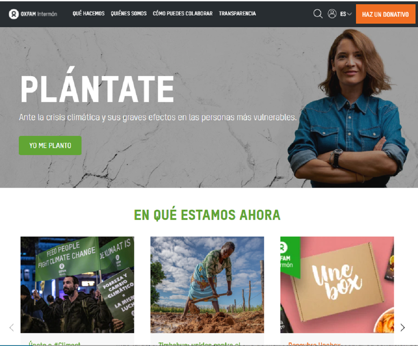 Portal de la ONG Plántate-.&nbsp;