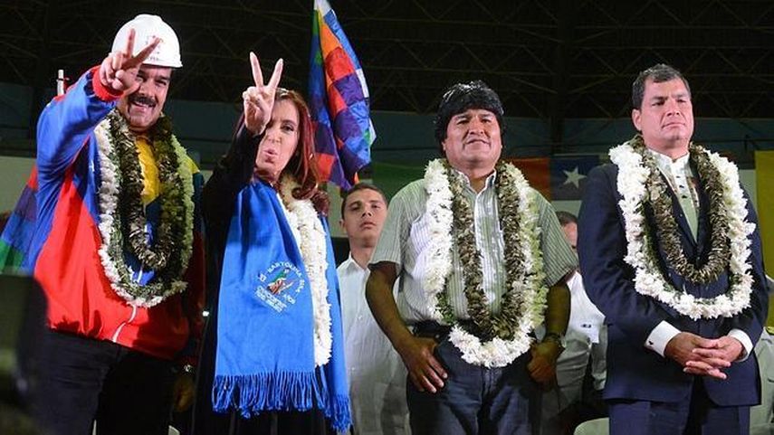 Maduro, Fernández, Morales y Correa, en uno de los tantos actos realizados en América Latina. (EFE)