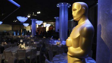 Vista general del almuerzo de nominados a la 96a entrega de los Premios Óscar el 12 de febrero de 2024, en el Hotel Beverly Hilton en Beverly Hills, California.