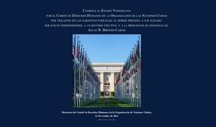 Portada del documento emitido por La Academia de Ciencias Políticas y Sociales de Venezuela.