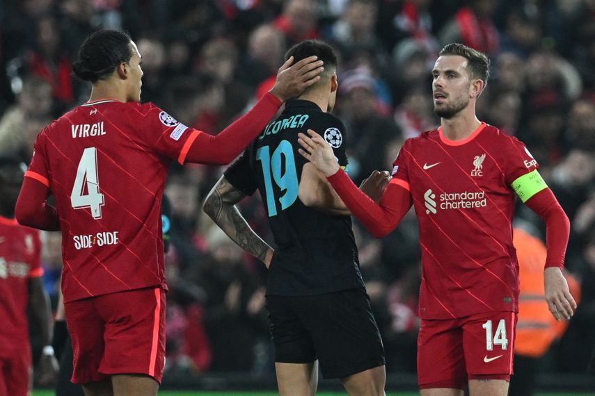 La defensa del Liverpool permitió un solo gol del Inter de Milán, lo que permitió resguardar el resultado de ida y así avanzar a Cuartos de Final de la Champions League
