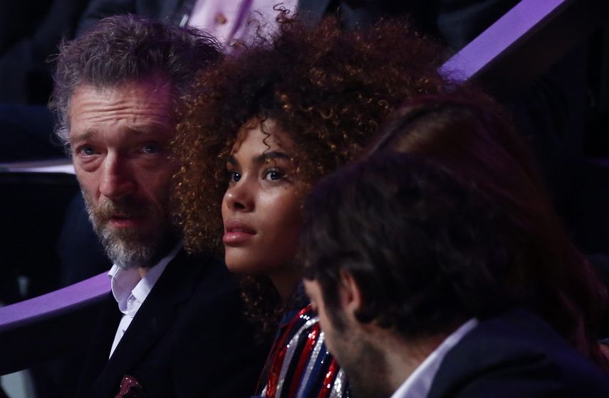 El actor francés Vincent Cassel y la modelo francesa Tina Kunakey.&nbsp;