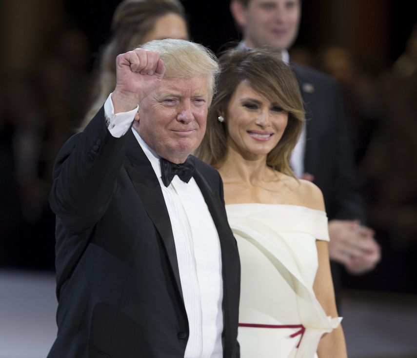 El presidente de Estados Unidos, Donald Trump y la primera dama, Melania Trump. 
