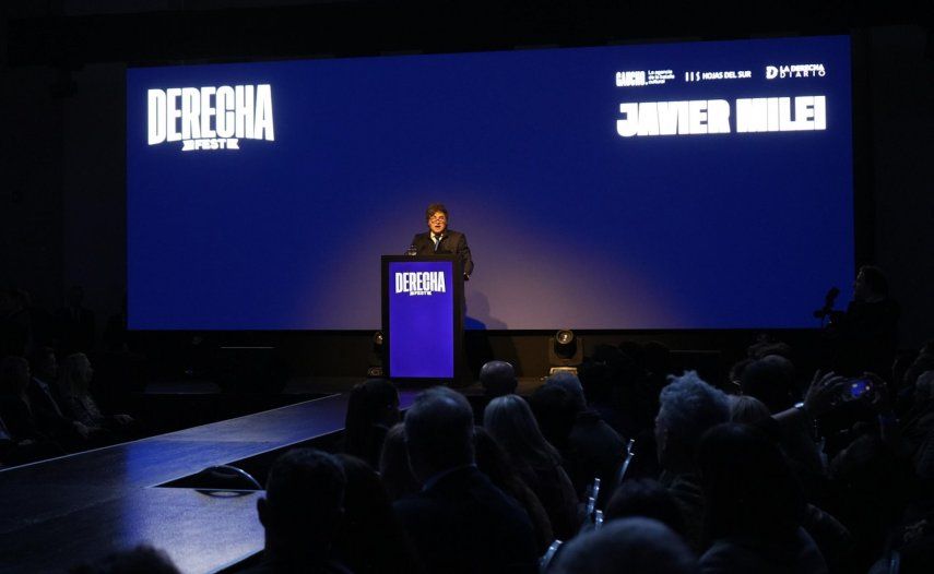 El presidente de Argentina, Javier Milei, en el evento “Derecha Fest”.