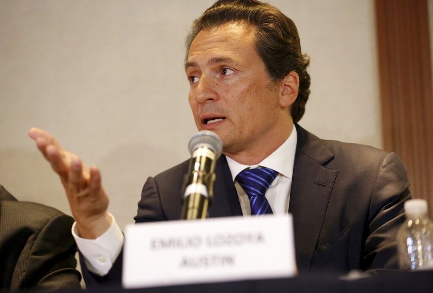 Emilio Lozoya, exdirector de la paraestatal Petróleos Mexicanos, durante una conferencia de prensa en la Ciudad de México en agosto de 2017. 