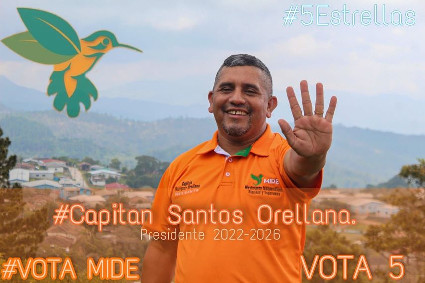 El candidato presidencial Santos Rodríguez Orellana.