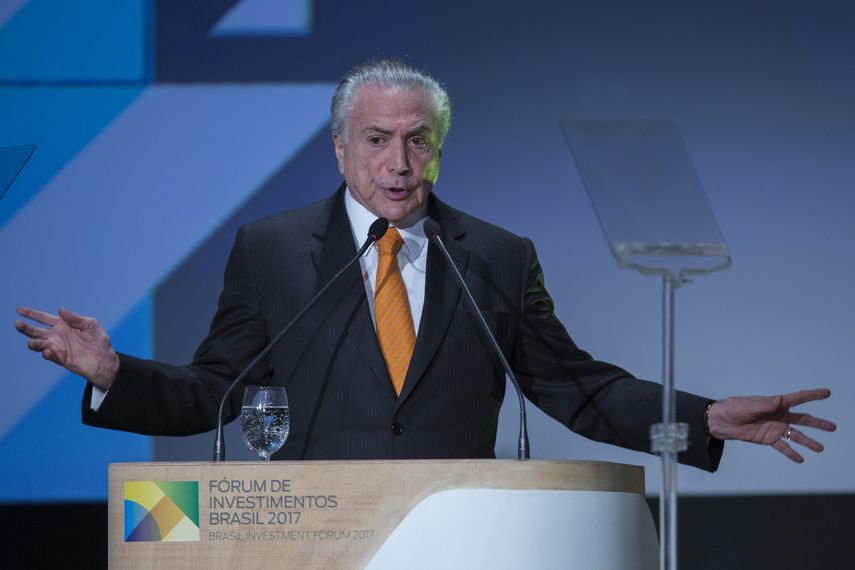 Michel Temer, presidente de Brasil.