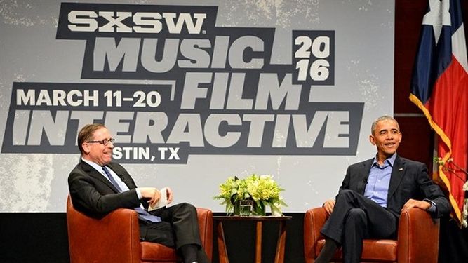 Obama fue el encargado de inaugurar el festival de cine, música y tecnología South by Southwest (SXSW), uno de los escaparates más importantes de la industria cultural del país (CORTESÍA)