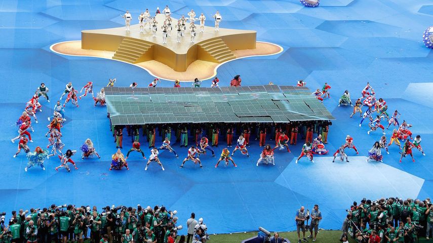Ceremonia&nbsp;de clausura del Mundial de Rusia 2018, previa a la final entre Francia y Croacia, en el Estadio Luzhnikí de Moscú, Rusia, hoy 15 de julio de 2018.&nbsp;