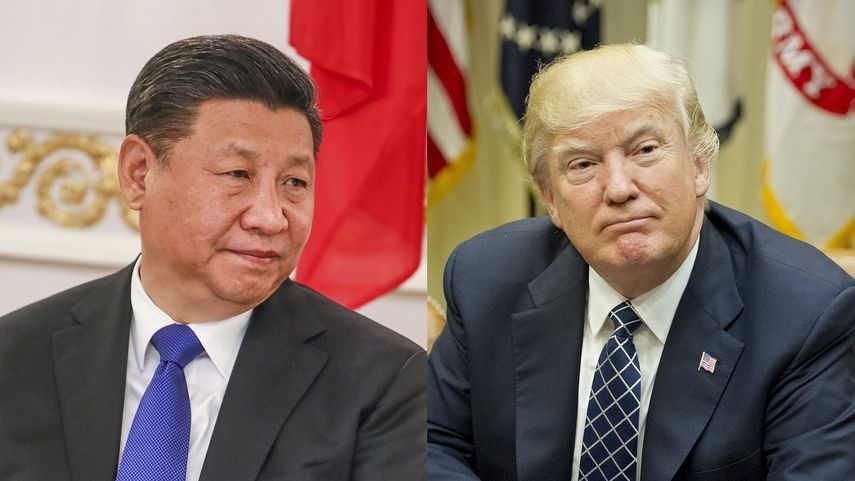 El presidente chino, Xi Jinping (izq.), y su homólogo estadounidense, Donald Trump (der.).