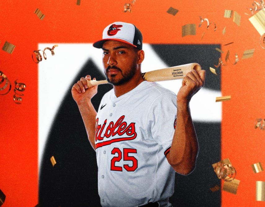 El venezolano Anthony Santander jugó para los Orioles de Baltimore en la 2024