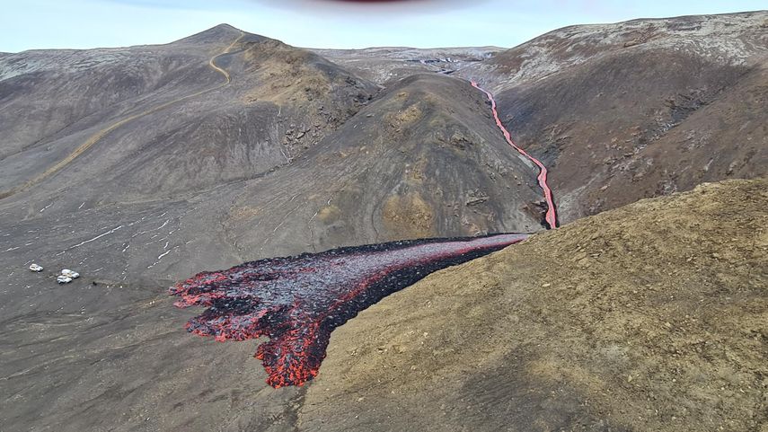 Erupción volcánica en Islandia con nueva expulsión de lava