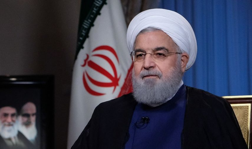 Hasan Rohaní,&nbsp;presidente de Irán, durante una entrevista televisiva en Teherán.