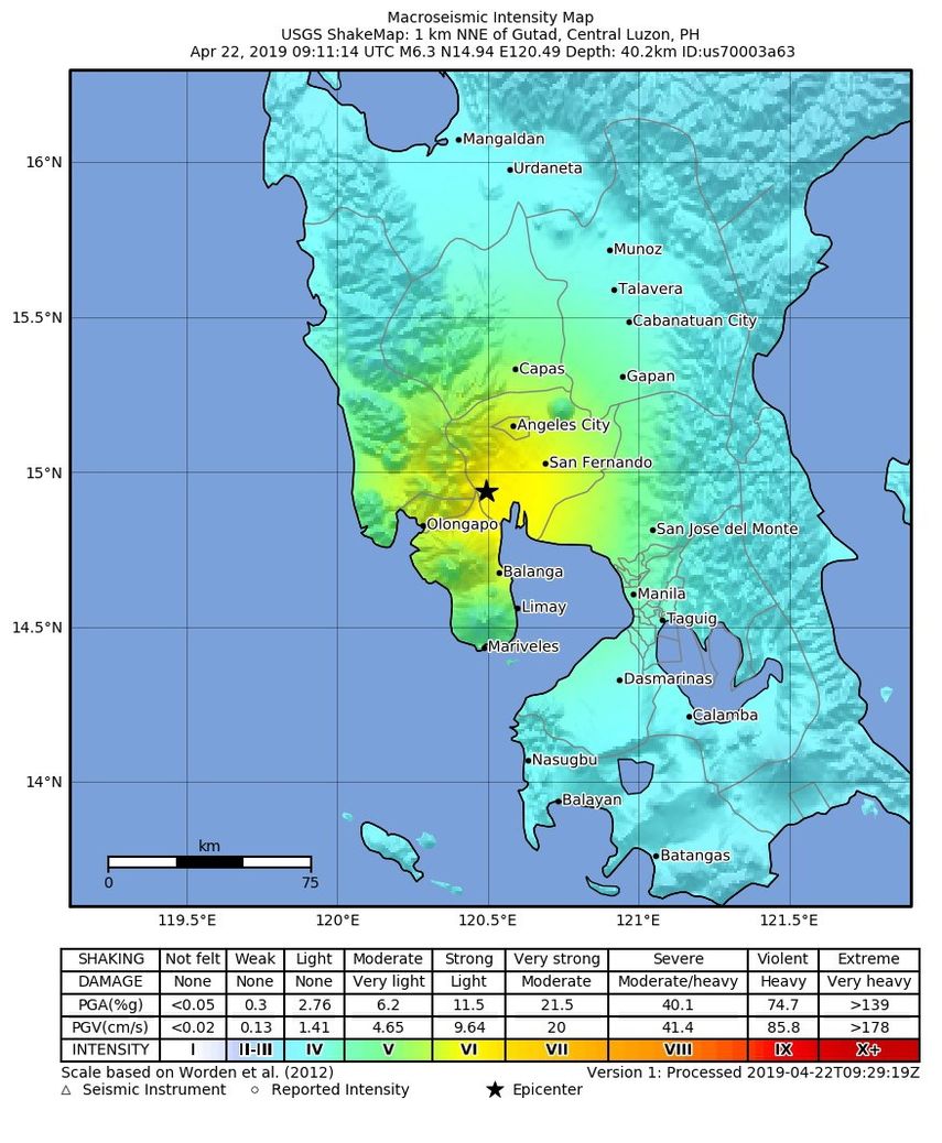 El&nbsp;Servicio Geológico de Estados Unidos, que registra la actividad sísmica en todo el mundo, rebajó la magnitud del temblor a 6.1, después de haberlo situado inicialmente en 6.3.