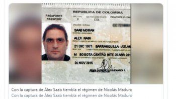 Fotografía del pasaporte de Alex Saab, publicado en las redes sociales. Fotografía del pasaporte de Alex Saab, publicado en las redes sociales.