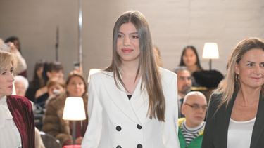 La Infanta Sofía en la entrega de los Premios Objetivo Patrimonio, Concurso de Fotografía Infanta Sofía 2024, en el Palacio Real a 13 de diciembre de 2024 en Madrid (España).