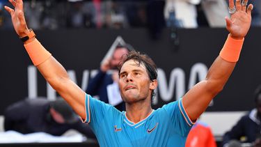 Rafael Nadal celebra su victoria en Roma.