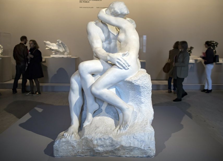 Vista de la escultura La Baiser, del artista francés Auguste&nbsp;Rodin.&nbsp;