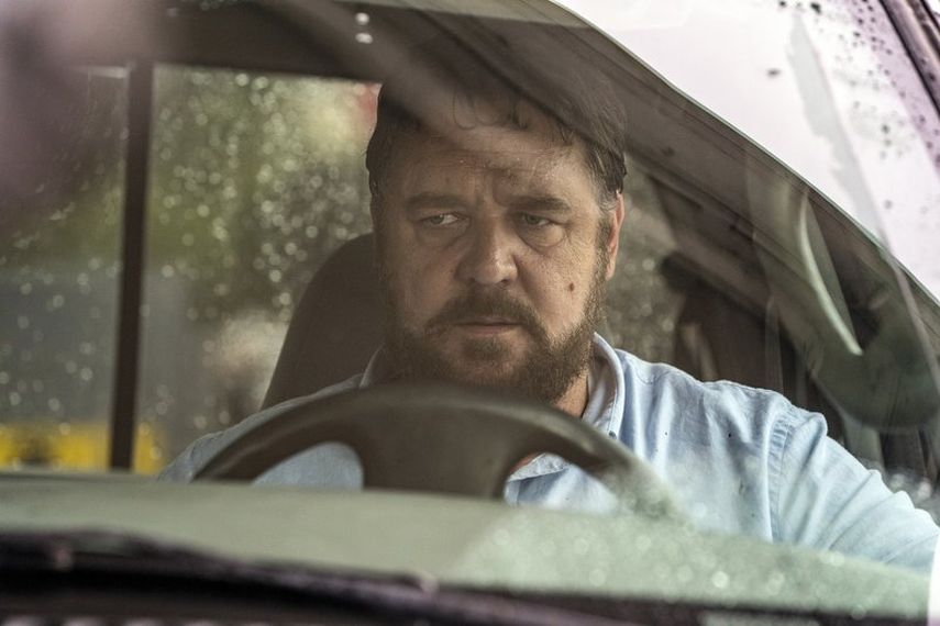 Esta imagen publicada por Solstice Studios e Ingenious Media muestra a Russell Crowe en una escena de Unhinged.&nbsp;