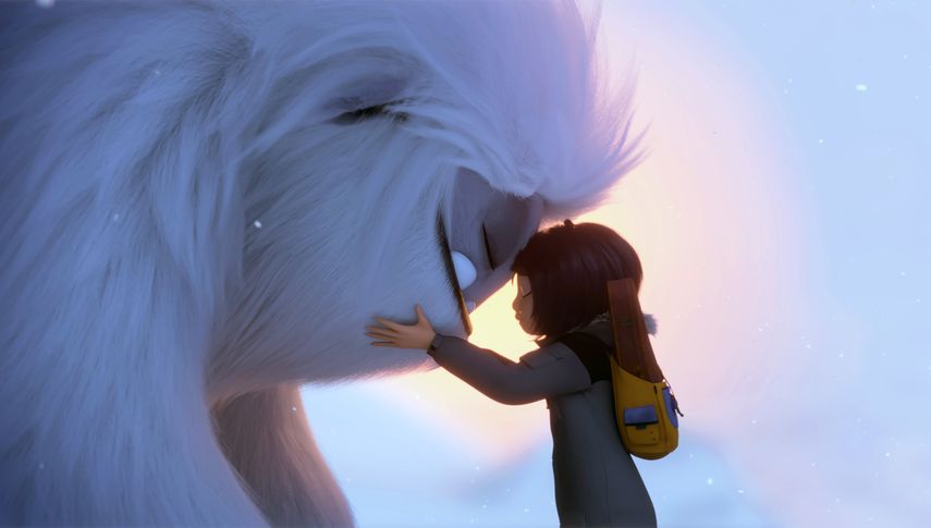 Esta imagen proporcionada por DreamWorks Animation muestra al personaje Everest the Yeti y a Yi, en una escena de Abominable.&nbsp;