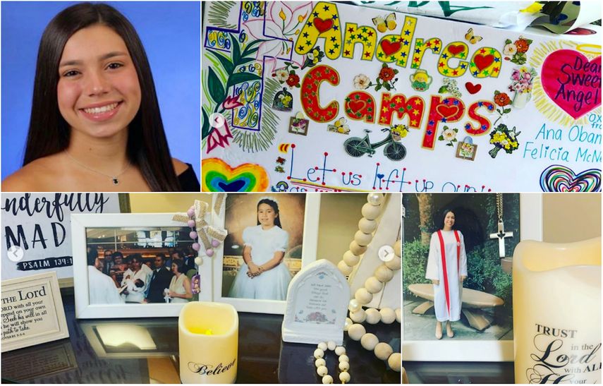 En las redes sociales, la familia de Andrea Camps ha compartido im&aacute;genes de la joven, as&iacute; como de los altares donde la recuerdan.&nbsp;