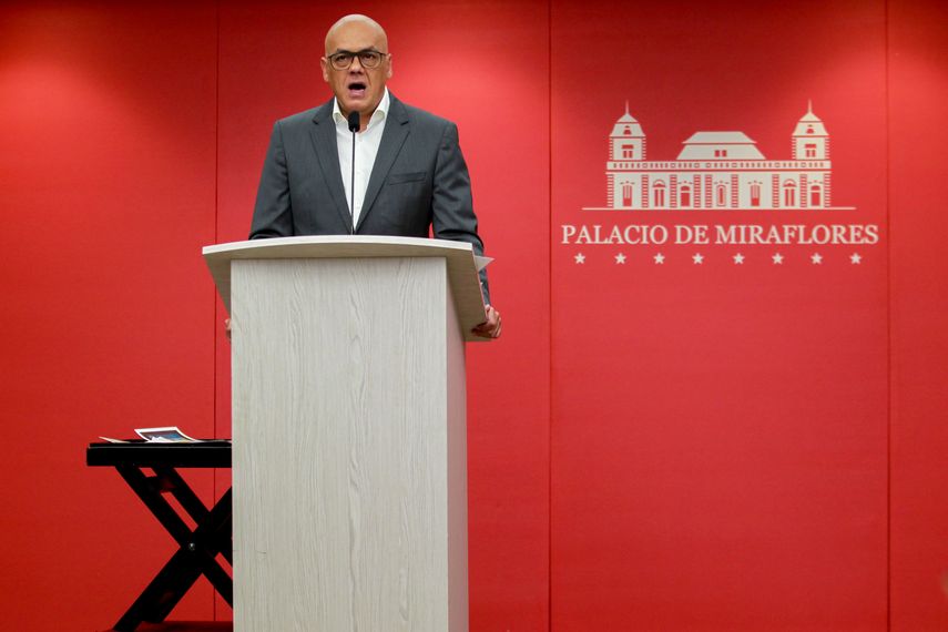 El ministro de Comunicación del régimen venezolano, Jorge Rodríguez.&nbsp;