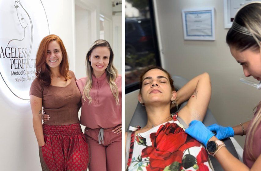 Rachel Cruz se somete al tratamiento con bótox intradérmico en las axilas para combatir la sudoración excesiva.