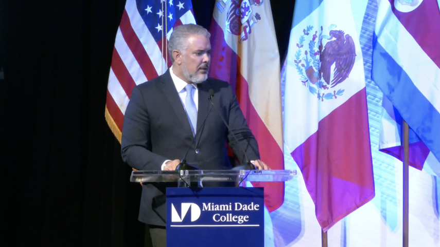 El expresidente Iván Duque en el VII Diálogo Presidencial.