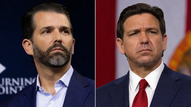 Donald Trump Jr. y Ron DeSantis.