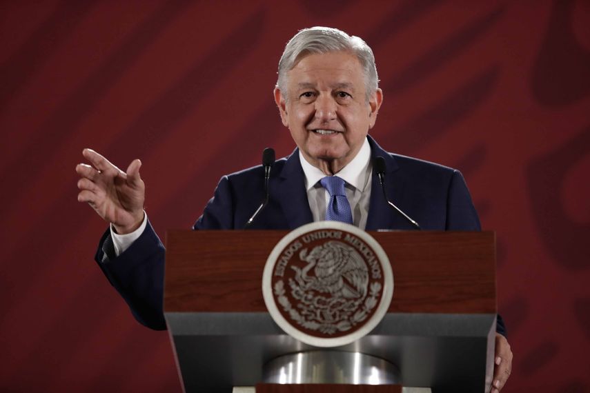 El presidente mexicano Andrés Manuel López Obrador durante una rueda de prensa.